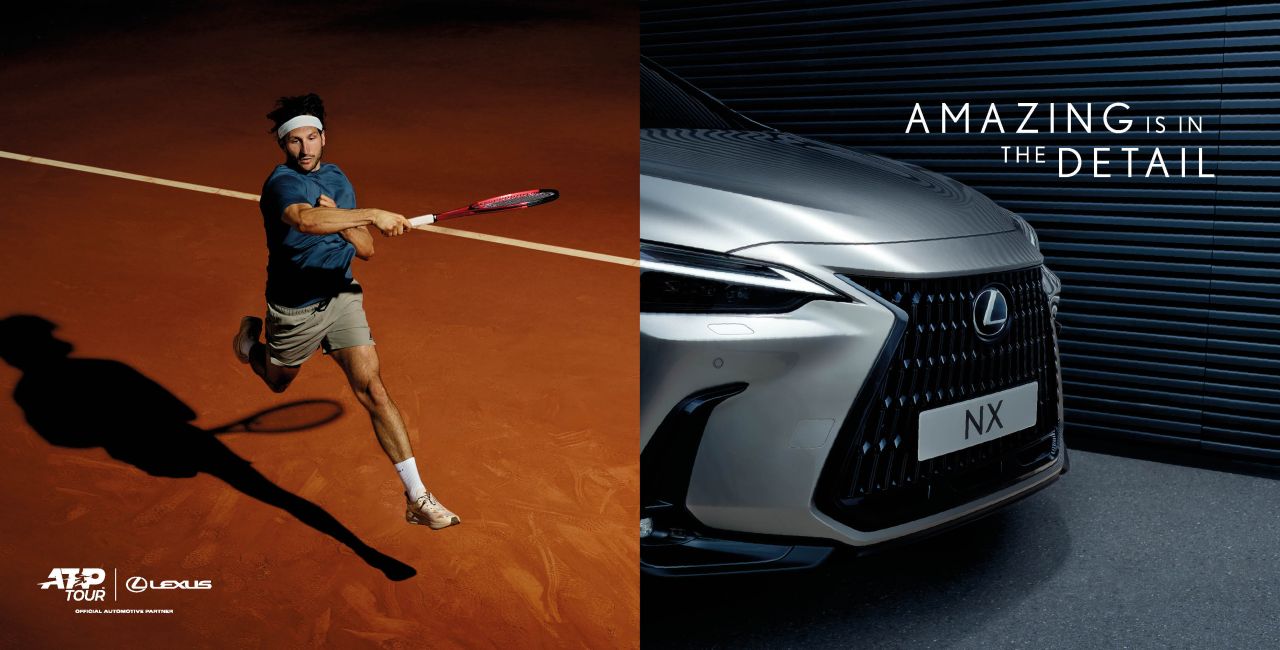 LEXUS JE CELOSVĚTOVÝM PARTNEREM ATP TOUR 2025