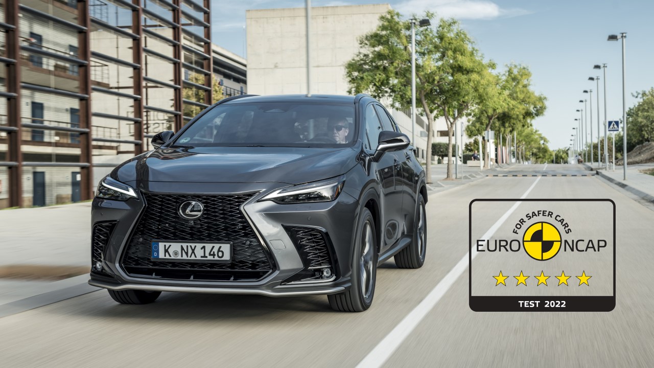 NOVÝ LEXUS NX ZÍSKAL 5 HVIEZDIČIEK V BEZPEČNOSTNÝCH TESTOCH EURO NCAP 