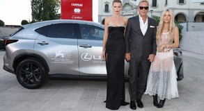 Abbey Lee, Director Kevin Costner and Sienna Miller